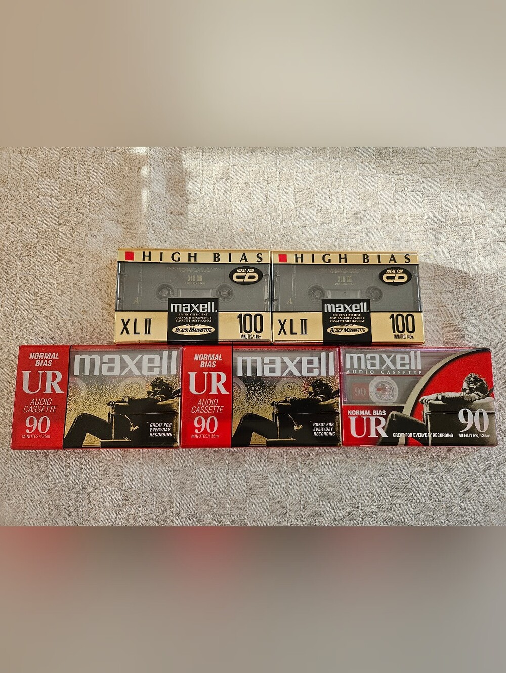Maxell High Bias XLII 100 Minutes Cassette Tape New NOS And Normal Bias 90